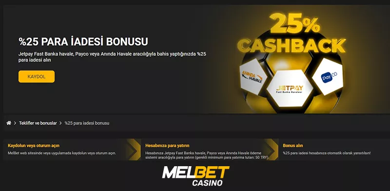 %25 Para iadesi Bonusu